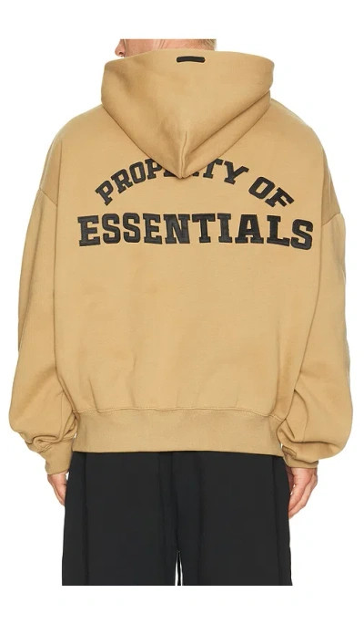 Essentials Property Lounge Half Zip Hoodie In Brown