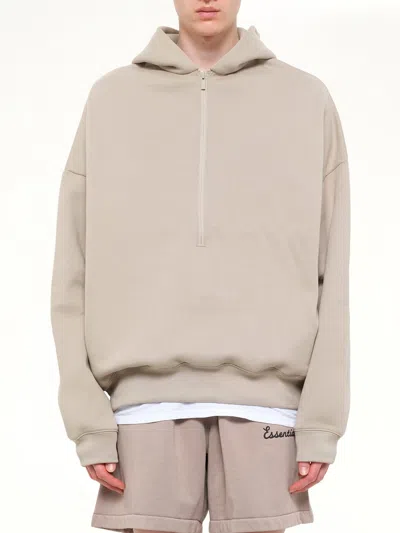 Essentials Property Lounge Half Zip Hoodie In Grey