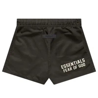 Essentials (ps) Fear Of God  Fw22 Nylon Running Shorts 'off Black'