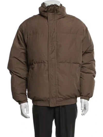 Pre-owned Essentials Puffer Coat In Brown