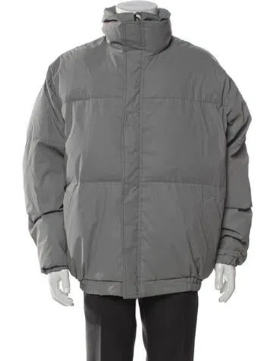 Pre-owned Essentials Puffer Coat In Gray