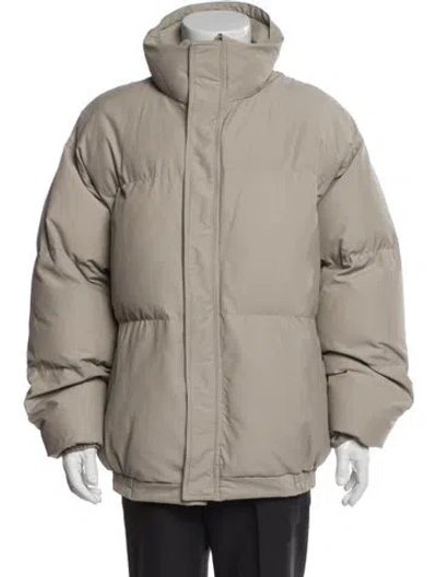 Pre-owned Essentials Puffer Coat In Neutral