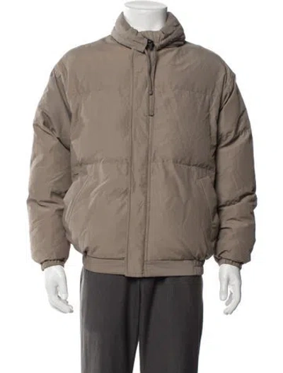 Pre-owned Essentials Puffer Coat In Neutral