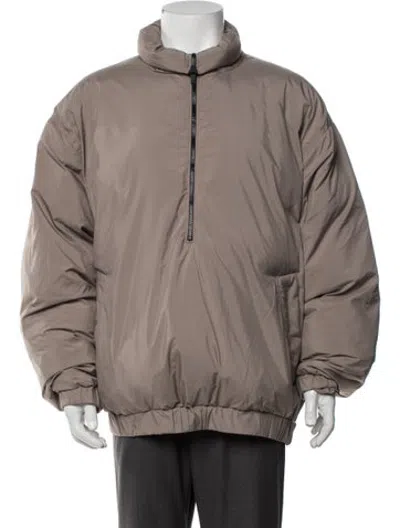 Pre-owned Essentials Puffer Coat In Neutrals