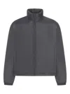 Essentials Grey Padded Ripstop Nylon Jacket In Gray