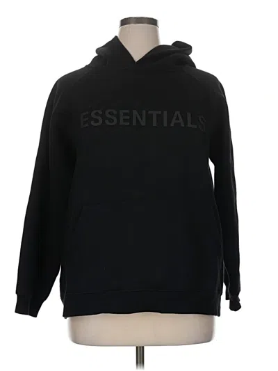 Pre-owned Essentials Pullover Hoodie In Black