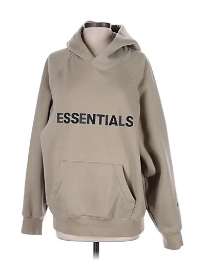 Pre-owned Essentials Pullover Hoodie In Green