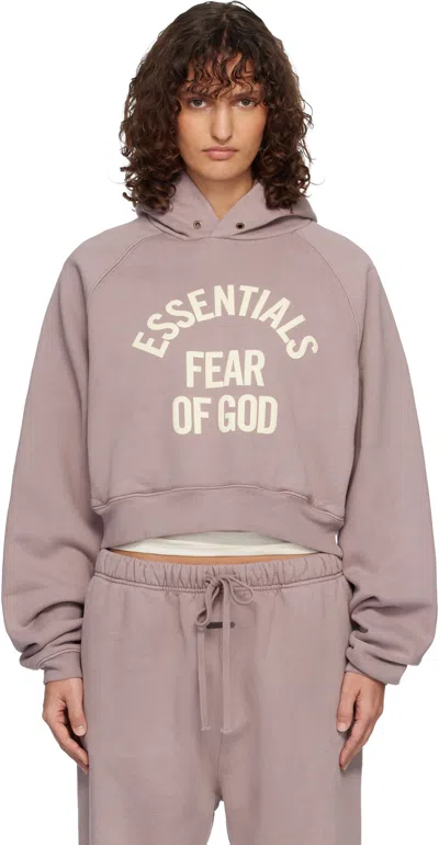 Essentials Purple Campus 90's Cropped Raglan Hoodie