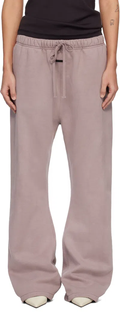 Essentials Purple Signature Classic Fit Flare Sweatpants In Brown