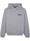 Essentials Raised-logo Hoodie In Grey