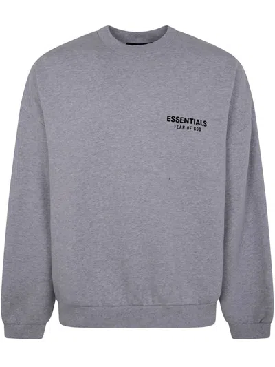 Essentials Raised-logo Sweatshirt In Grey