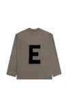 Essentials Raw-edge E-letter Sweater In Gray