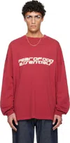 Essentials Red Holiday 90s Long Sleeve T-shirt In Red