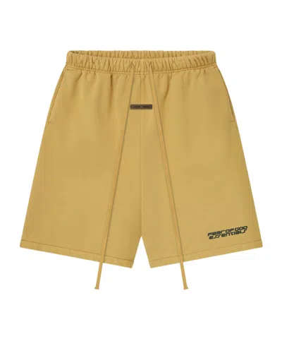Essentials Relaxed Drawstring Track Shorts In Brown