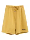 Essentials Relaxed Drawstring Track Shorts In Yellow