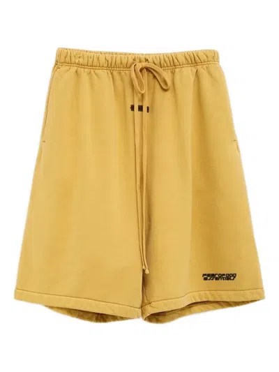 Essentials Relaxed Drawstring Track Shorts In Yellow