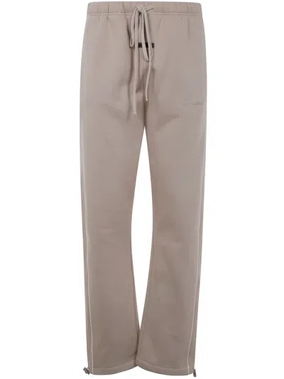 Essentials Relaxed Fleece Sweatpants With Piping In Brown