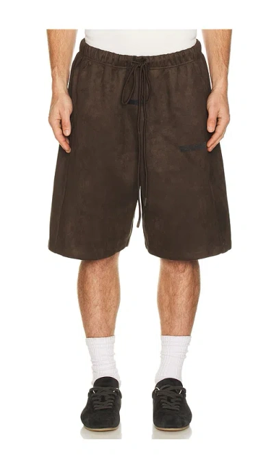 Essentials Relaxed Sweatshort In Brown