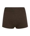 Essentials Rib Boy Shorts In Brown