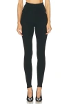 Essentials Rib Knit Legging In Black