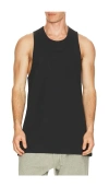 Essentials Gray Signature Essential Tank Top In Black