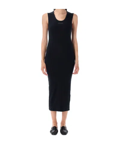 Essentials Rib Tank Dress In Black