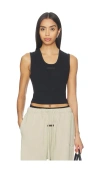 Essentials Rib Tank Top In Black