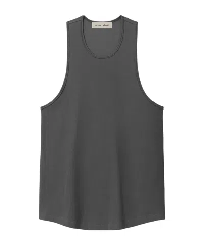 Essentials Ribbed Essential Tank In Gray