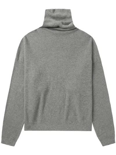 Essentials Ribbed-knit Jumper In Brown