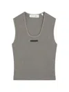 Essentials Logo-patch Tank Top In Gray