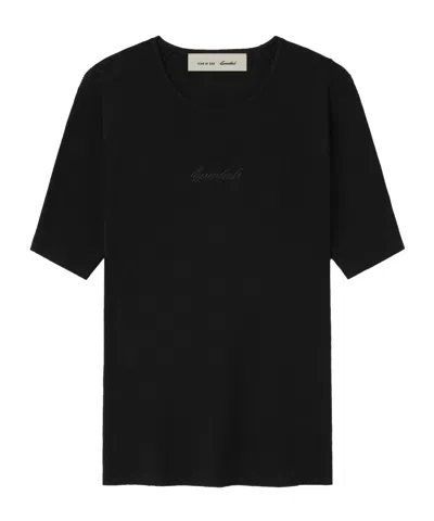Essentials Ribbed T-shirt In Black