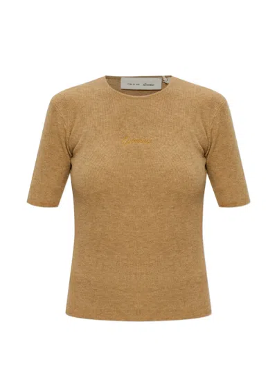 Essentials Ribbed T-shirt In Brown