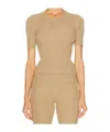 Essentials Ribbed T-shirt In Brown