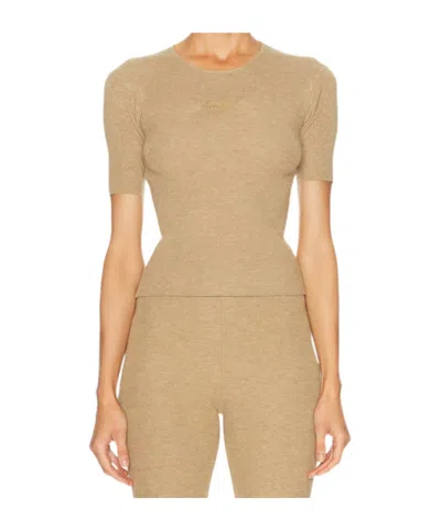 Essentials Ribbed T-shirt In Brown