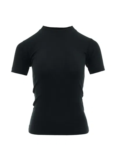 Essentials 골지 니트 티셔츠 In Black