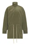 Essentials Ripstop Mockneck Anorak In Military
