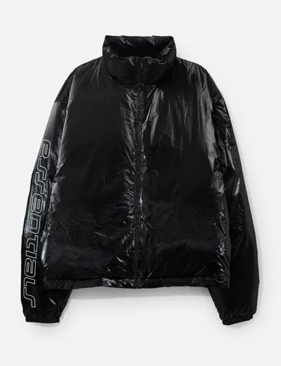 Essentials Ripstop Nylon Puffer Jacket In Black