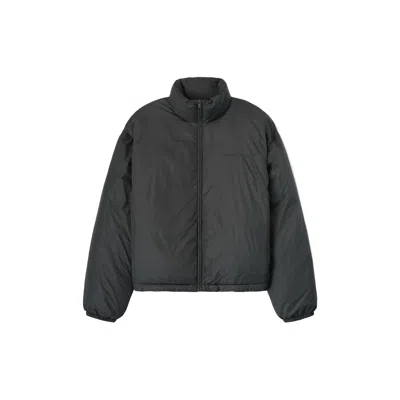 Essentials Ripstop Nylon Puffer Jacket In Gray