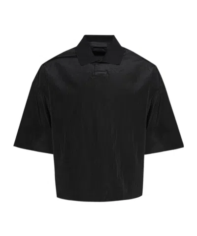 Essentials Ripstop Polo Shirt With Patches In Black