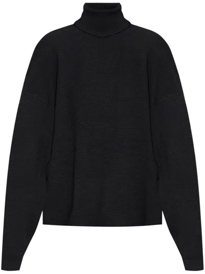 Essentials Roll-neck Jumper In Black