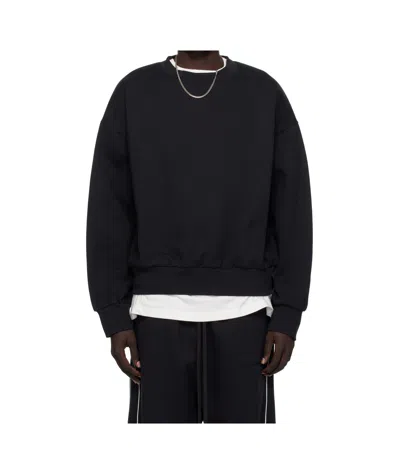 Essentials Round-neck Logo Sweatshirt In Black