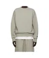 Essentials Gray Classic Fit Fleece Crewneck Sweatshirt In Gray