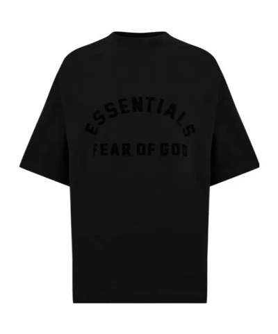 Essentials Round-neck Logo T-shirt In Black