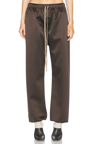 Essentials Satin Jogger In Brown