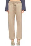 Essentials Beige Satin Lounge Pants In Desert Sand