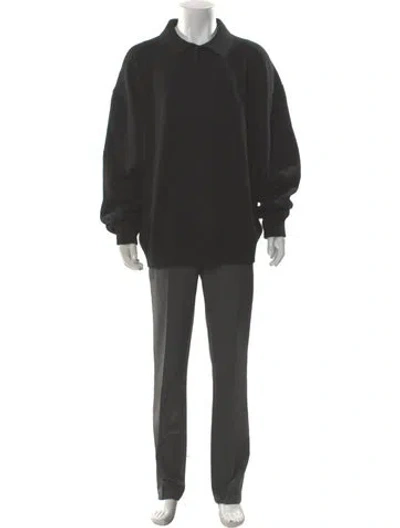 Pre-owned Essentials Scoop Neck Long Sleeve Pullover In Black
