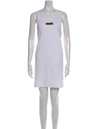 Pre-owned Essentials Scoop Neck Mini Dress W/ Tags In Gray