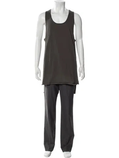 Pre-owned Essentials Scoop Neck Sleeveless Tank In Gray