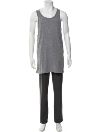 Pre-owned Essentials Scoop Neck Sleeveless Tank In Grey