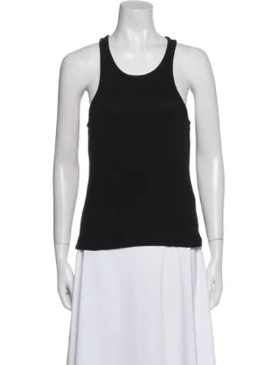 Pre-owned Essentials Scoop Neck Sleeveless Top In Black